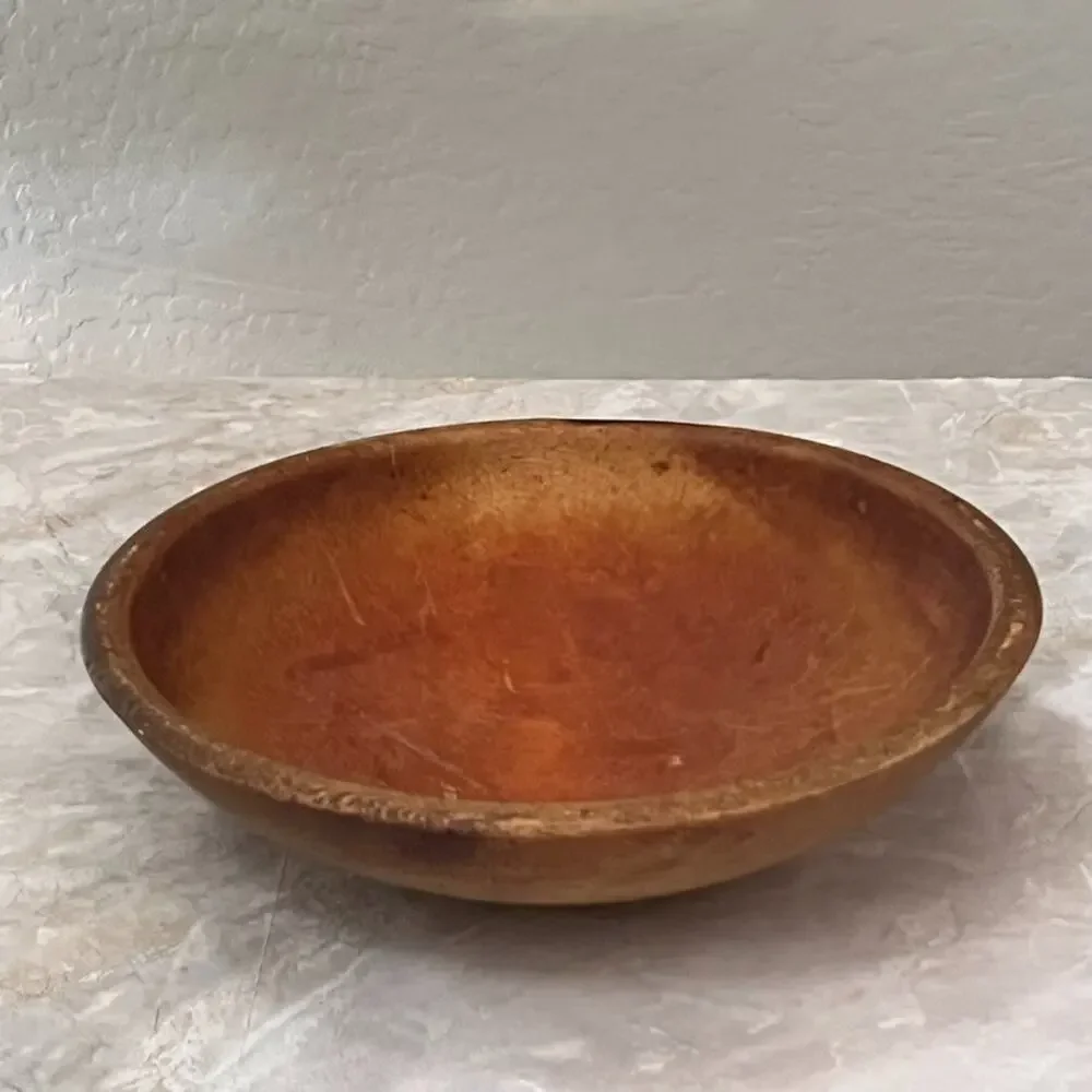 Primitive Hand Turned Wooden Bowl 10